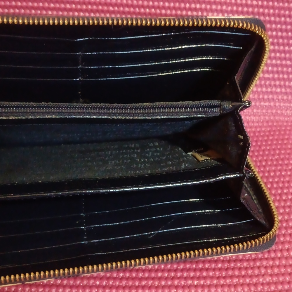 Kate Spade Beige and Black Bird Pattern Wallet - Picture 3 of 4
